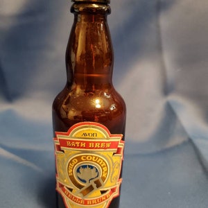 Vintage Avon Wild County Bath Brew Bottle   Sill full