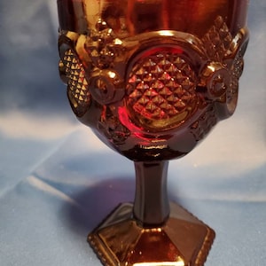 Avon 1876 Cape Cod Collection Ruby Red Glass 10oz Stemmed Goblet