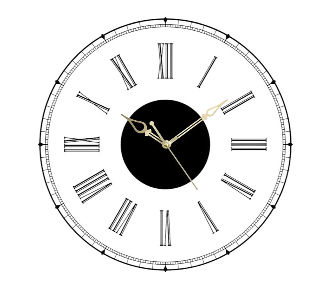 Acrylic Black Minimalist Large Wall Clock Modern Unique Etsy