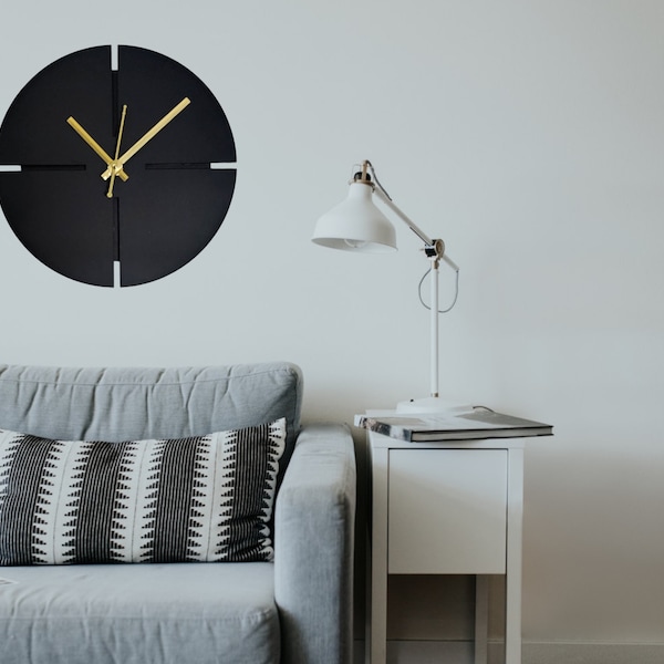 Minimalist Large Wooden Wall Clock - Modern Wood Wall Clock - Clock For Wall - Oversize Wall Call - Mid Century Modern Wall Clock