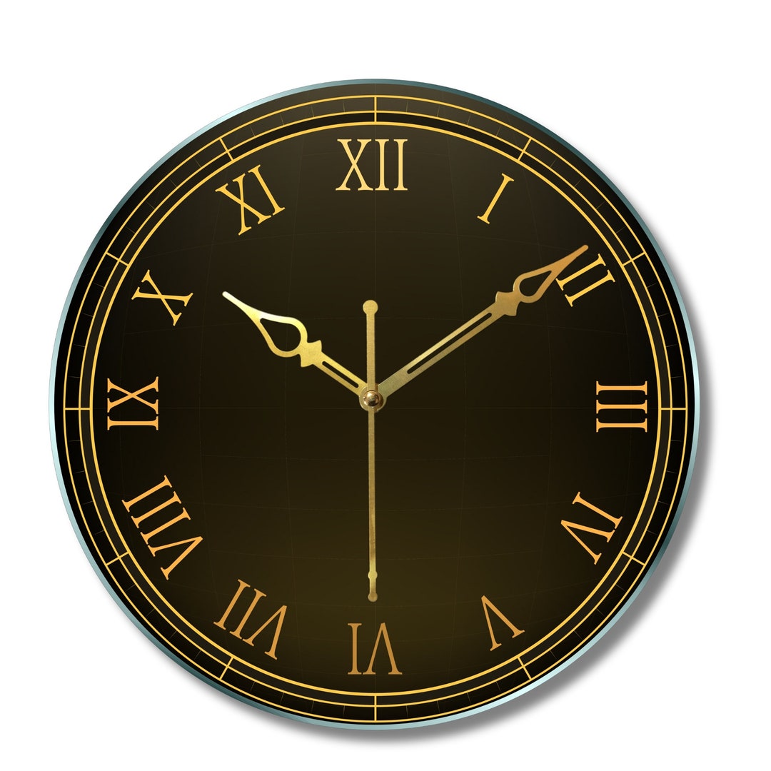 Roman Numeral Wall Clock Oversize Wall Clock Modern Wall Etsy