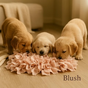 Handmade Fleece Snuffle Mat for Dogs: Interactive Enrichment Toy with Free Snuffle Ball.