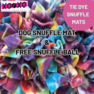 Tie Dye Dog Snuffle Mat with Free Snuffle Ball (17&quot; x 7&quot;)