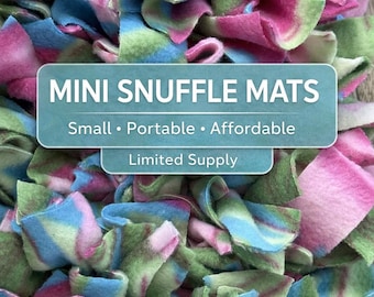 Mini Snuffle Mat: Interactive Fleece Feeding Puzzle for Small Pets