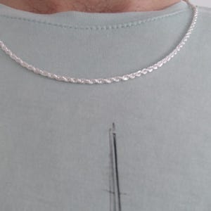 ヴィンテージ スターリングシルバー ロープチェーンネックレス ヴィンテージ スターリングシルバー ロープチェーンネックレス