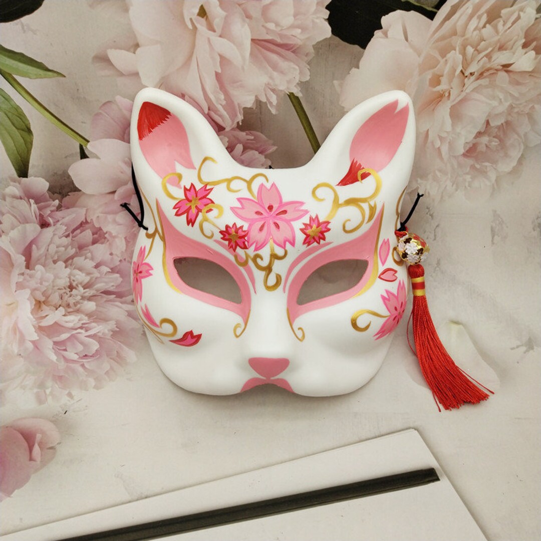 Fox Mask Japanese Fox Masquerade Mask Craft Fox Fox Mask - Etsy