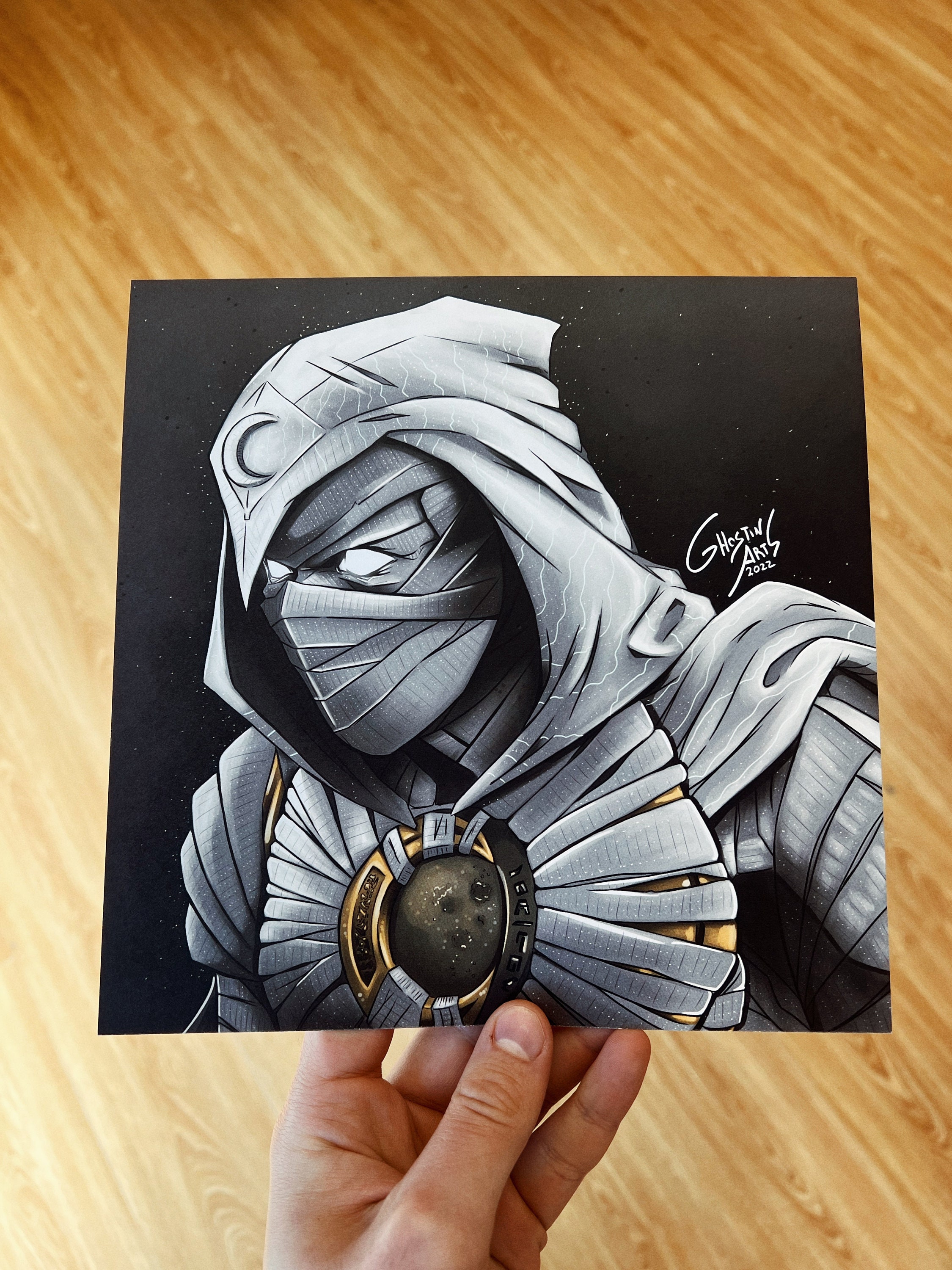 Print of Art MOON KNIGHT (210 X 210mm) Fan Art - Etsy