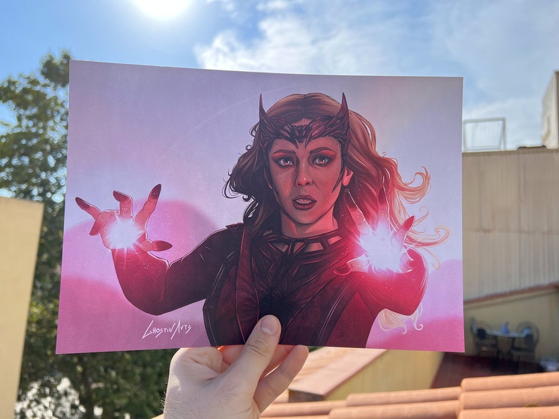 Print of Art Scarlet Witch in Kamar-taj /A4 Fan Art - Etsy