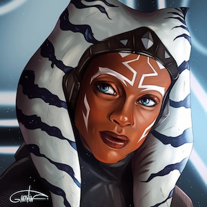 Print of AHSOKA (Face) /A4 Fan Art