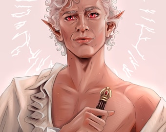 Print of Astarion (Baldur&#39;s Gate III) /A4 Fan Art