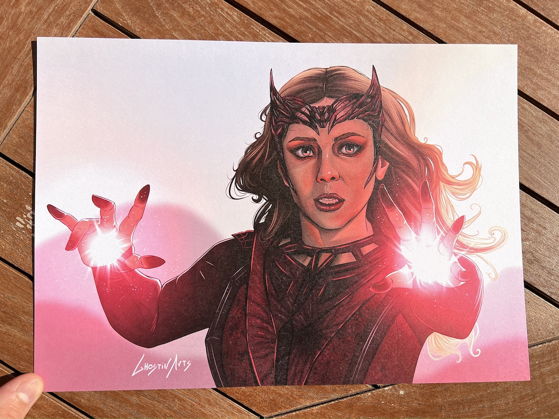 Print of Art Scarlet Witch in Kamar-taj /A4 Fan Art - Etsy