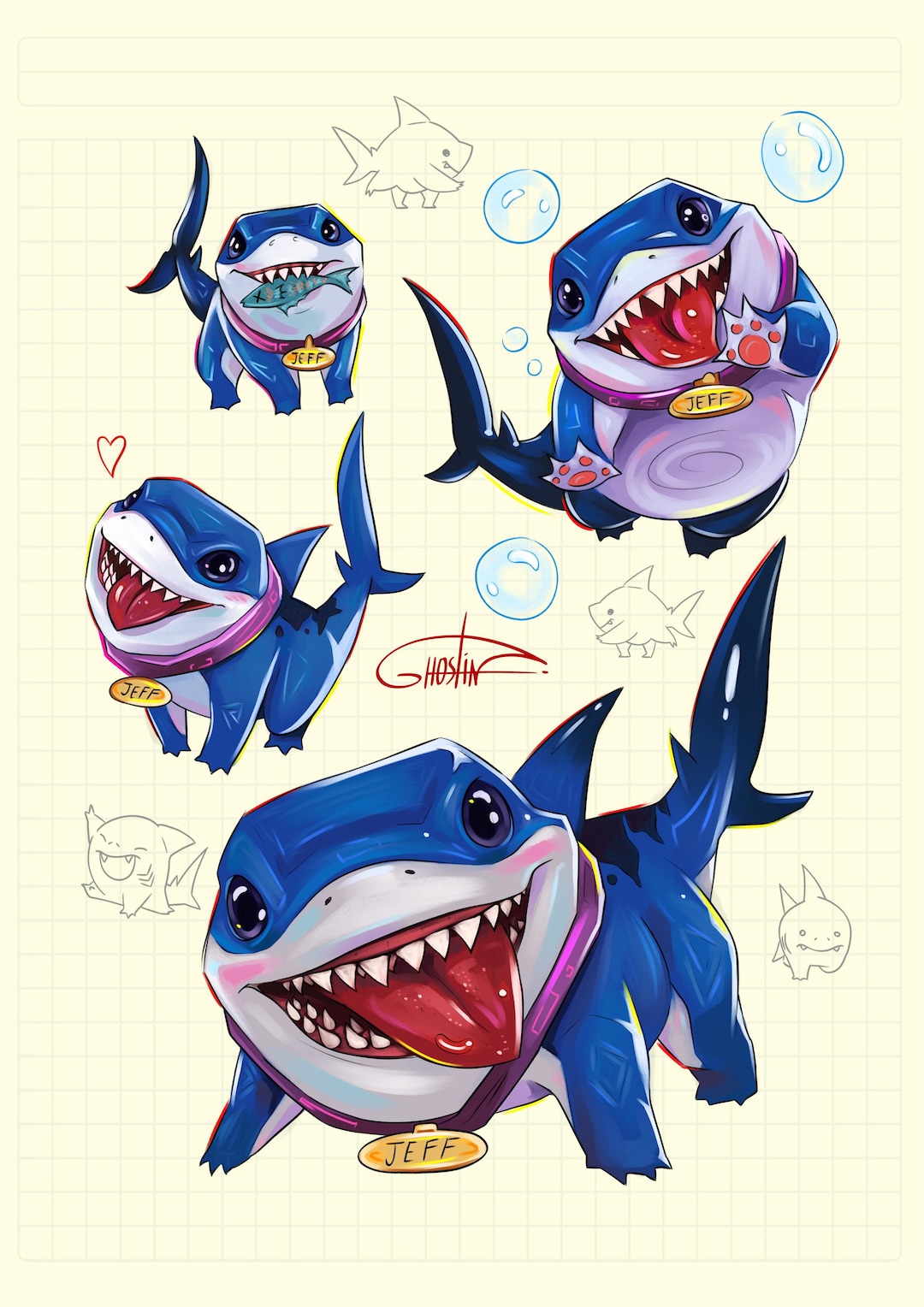 Print of Jeff the Land Shark (marvel Rivals) /A4 Fan Art - Etsy