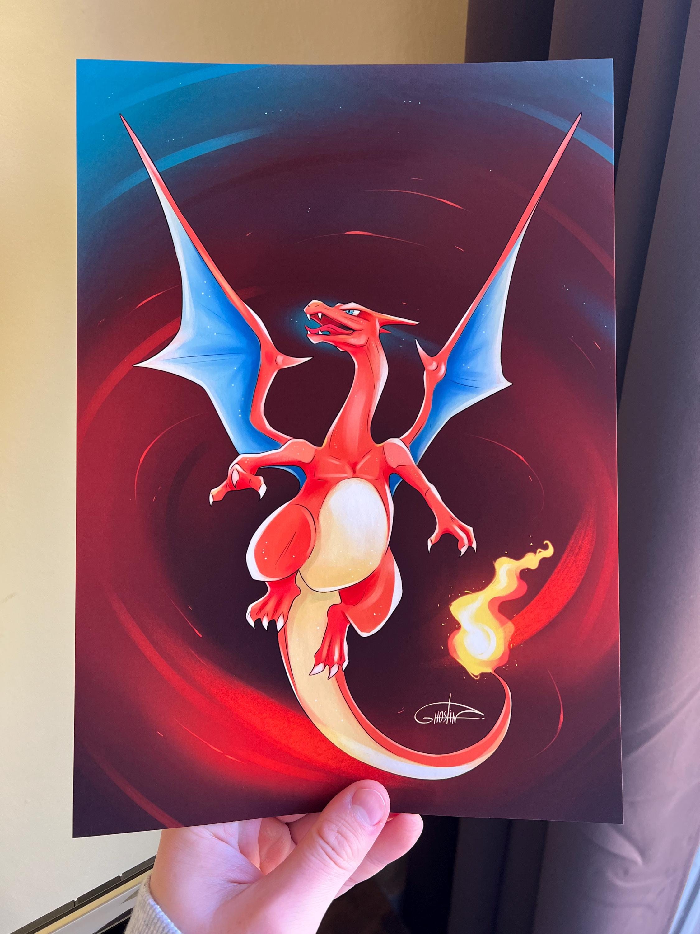 リザードン（ポケモン）A4プリント - Etsy 日本