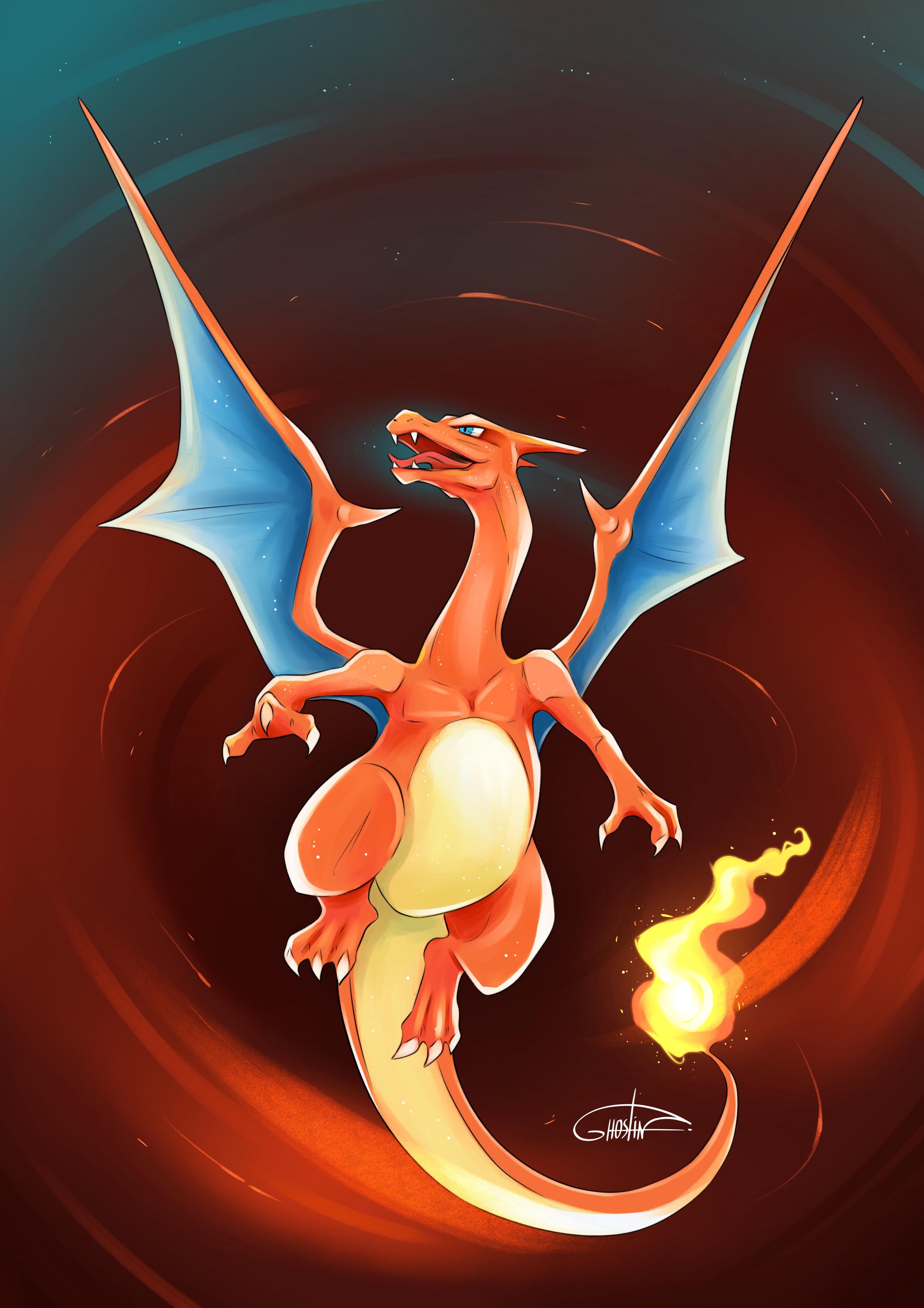 リザードン（ポケモン）A4プリント - Etsy 日本