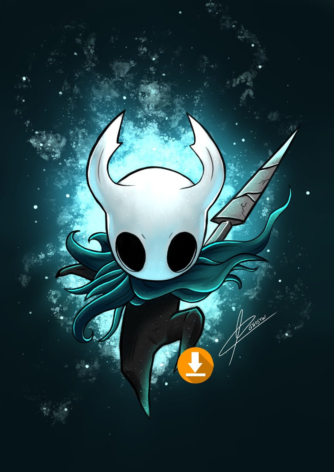 Printable Art A4 by Hollow Knight / Digital Download Art Print / Fan ...