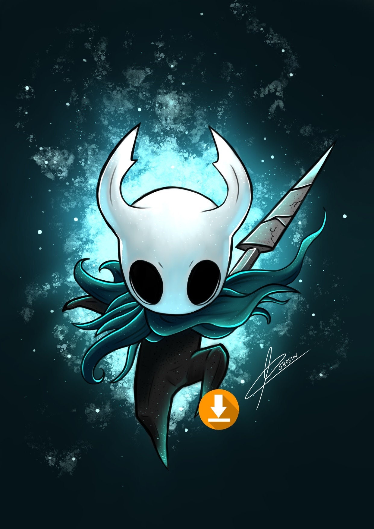 Printable Art A4 by Hollow Knight / Digital Download Art Print / Fan ...