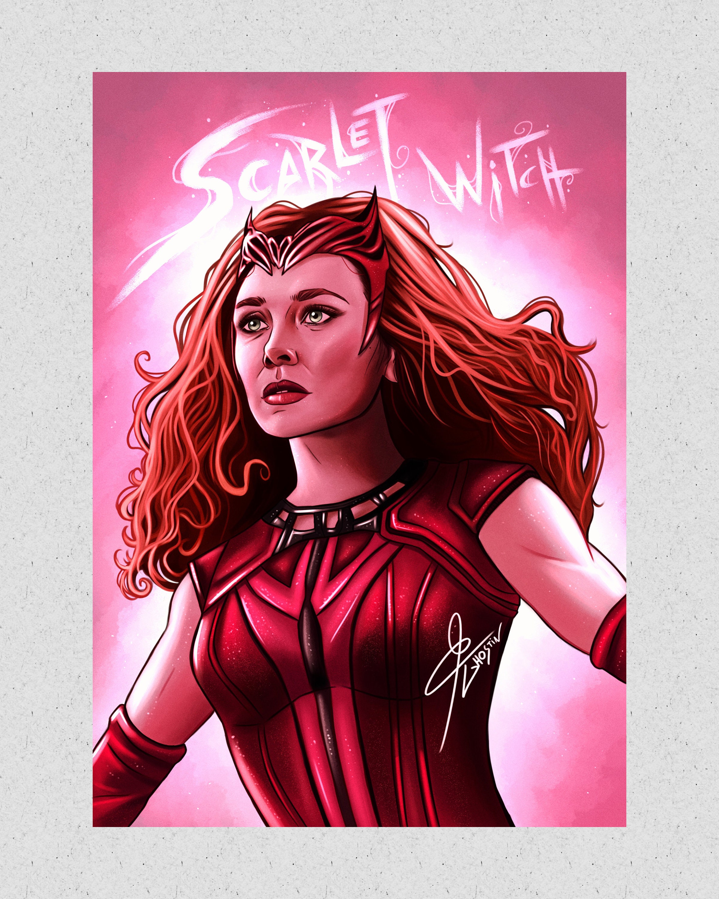 Print of Art A4 Wanda Maximoff / Illustration / Fan Art Etsy