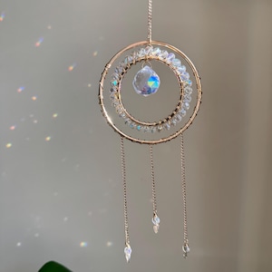 Lunar Light Halo Suncatcher | Prism Ornament | Light Catcher