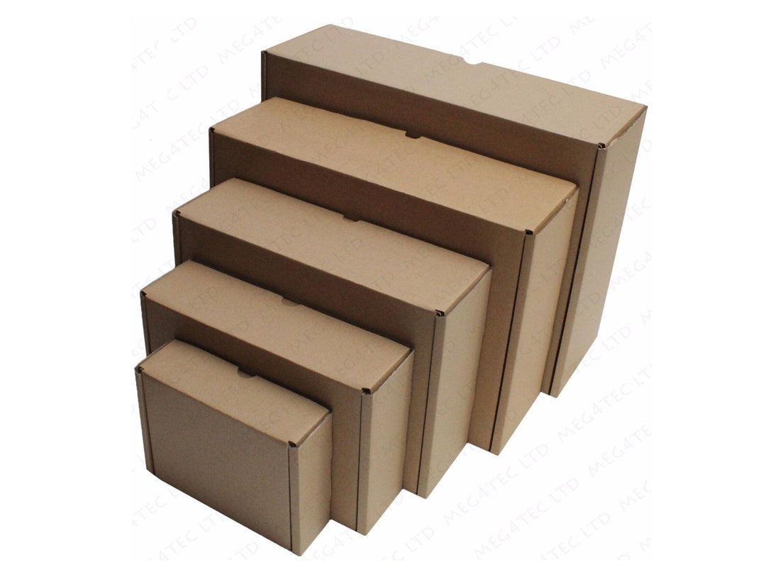 Brown Shipping Storage Cardboard Boxes Postal Mailing Gift Packet Small Parcel Ecofriendly