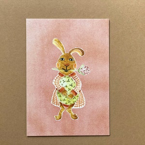 Postcard »Rabbit with egg«
