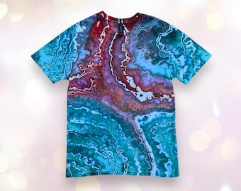SATELLITE Tie Dye Shirt, Dyed to Order Geode Ice Dyed Tee