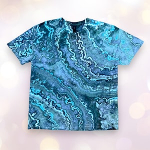 COASTAL WATERS Tie Dye Shirt, Dyed to Order Geode Ice Dyed Tee