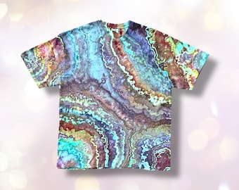 OIL SLICK Tie Dye Shirt, Dyed to Order Geode Ice Dyed Tee
