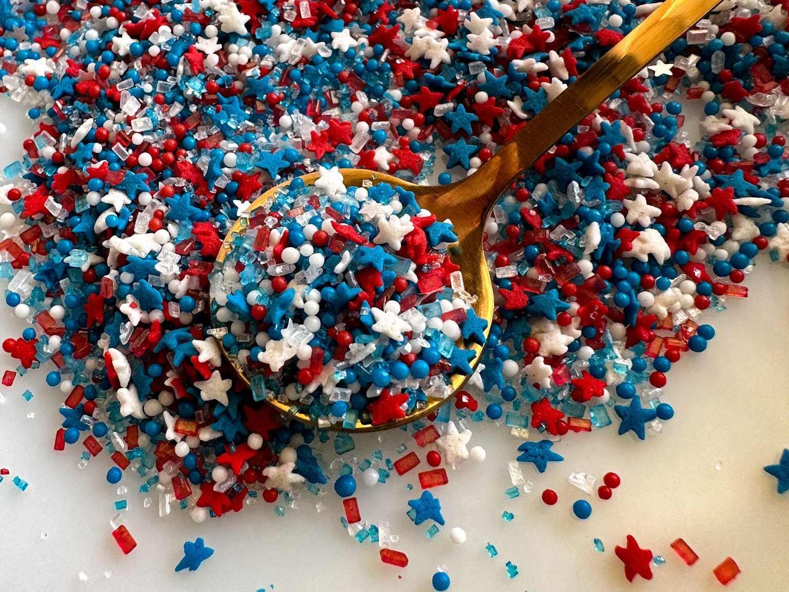 Faux Fourth of July Sprinkles, Fake Bake Embellishments, DIY Craft  Supplies, Specialty Mix of Faux Sprinkles, Fake Sprinkles Fourth of July 