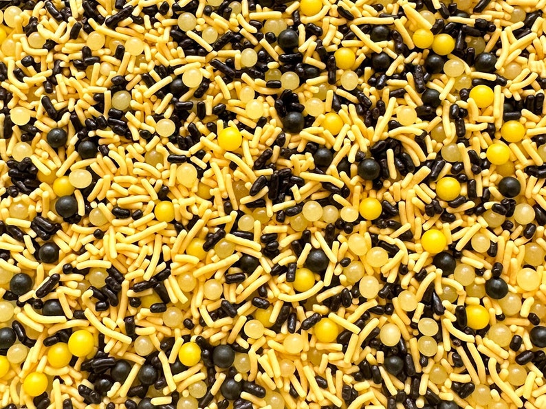 Bumbled Sprinkle Mix, Yellow and Black Sprinkles Etsy