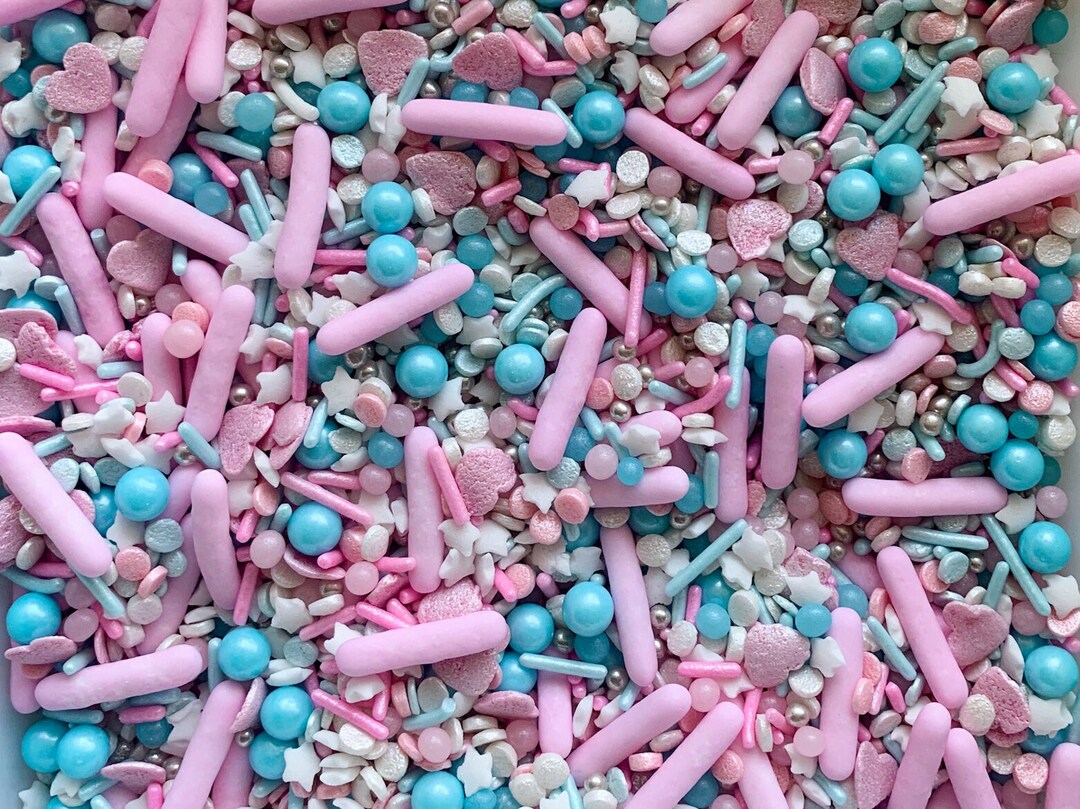 Babykakes Sprinkle Mix, Baby Shower Sprinkles, Pink and Blue Sprinkle