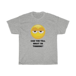 Sarcastic What I&#39;m Thinking tee | Funny shirt for teens, parents | Graphic Emoji tees | Sarcasm face | College party t-shirt |
