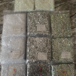 14400pcs Bulk  Glass Non Hotfix Rhinestones | Mixed Sizes, Ss3-ss20 Flatback Crystals