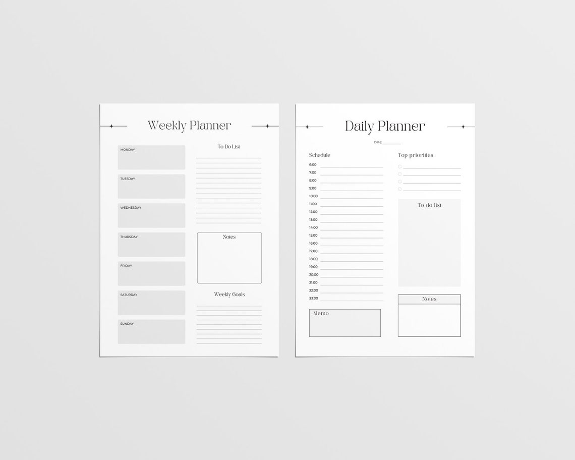 Weekly and Daily Planner 2023 Weekly Planner 2023 Daily Etsy