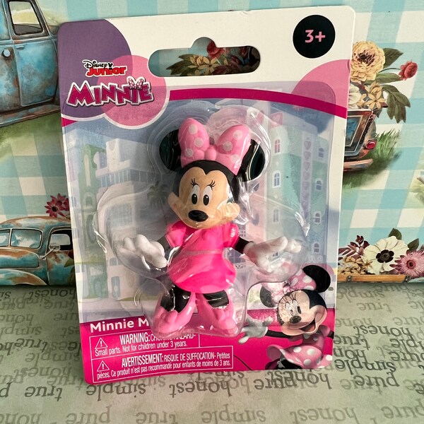 Disney Minnie Mouse Minifigure Collectible Toy POSE F / Disney Collectible / Minnie Mouse Cake Topper / The Elf's Cottage