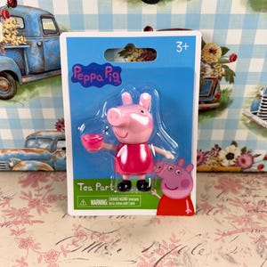 Peppa Pig "Tea Party Peppa" Minifigure Collectible Toy/ Peppa Pig Collectible/ The Elf's Cottage