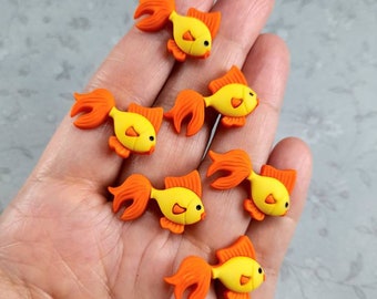 Goldfish Buttons Set of 6 / The Elf's Cottage