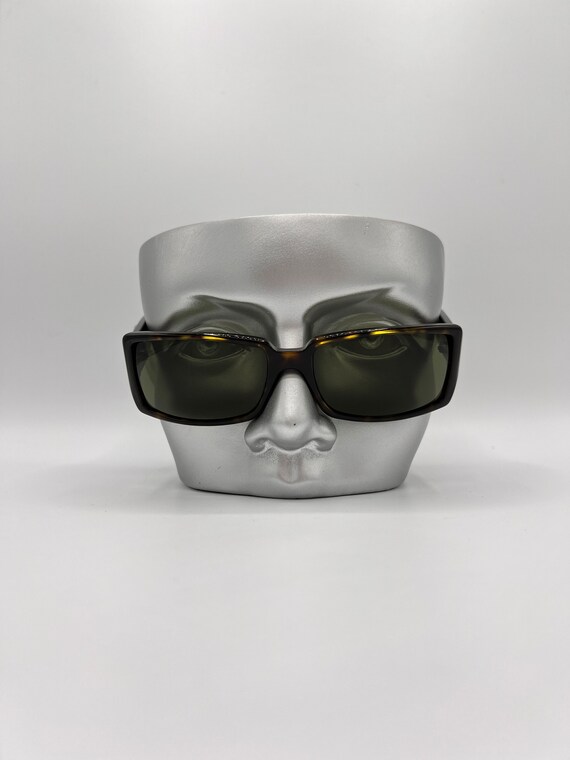 Gucci GG Sunglasses Rectangle Tortoiseshell Gold … - image 10