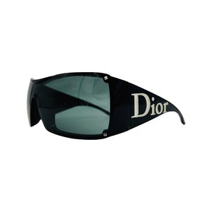 Christian Dior Sunglasses Shield Black Oversized Logo  display picture 2