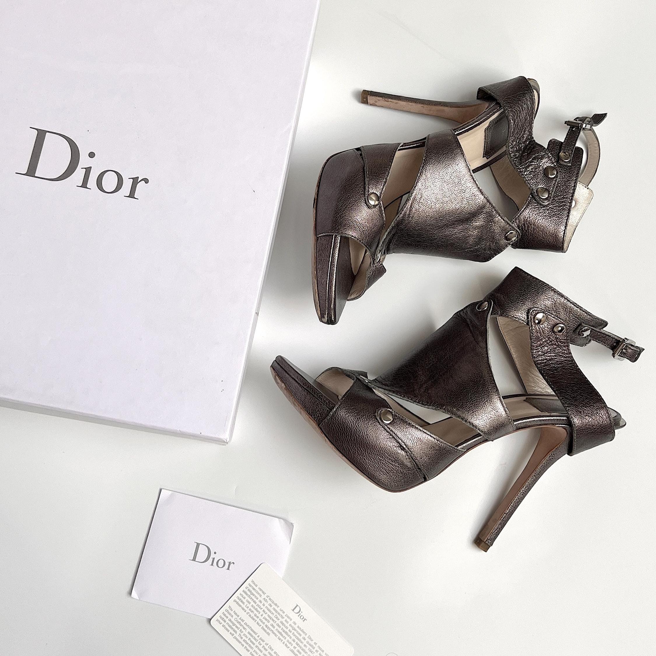 Christian Dior Heels Gladiator 5 38 Platform Sandals Extreme