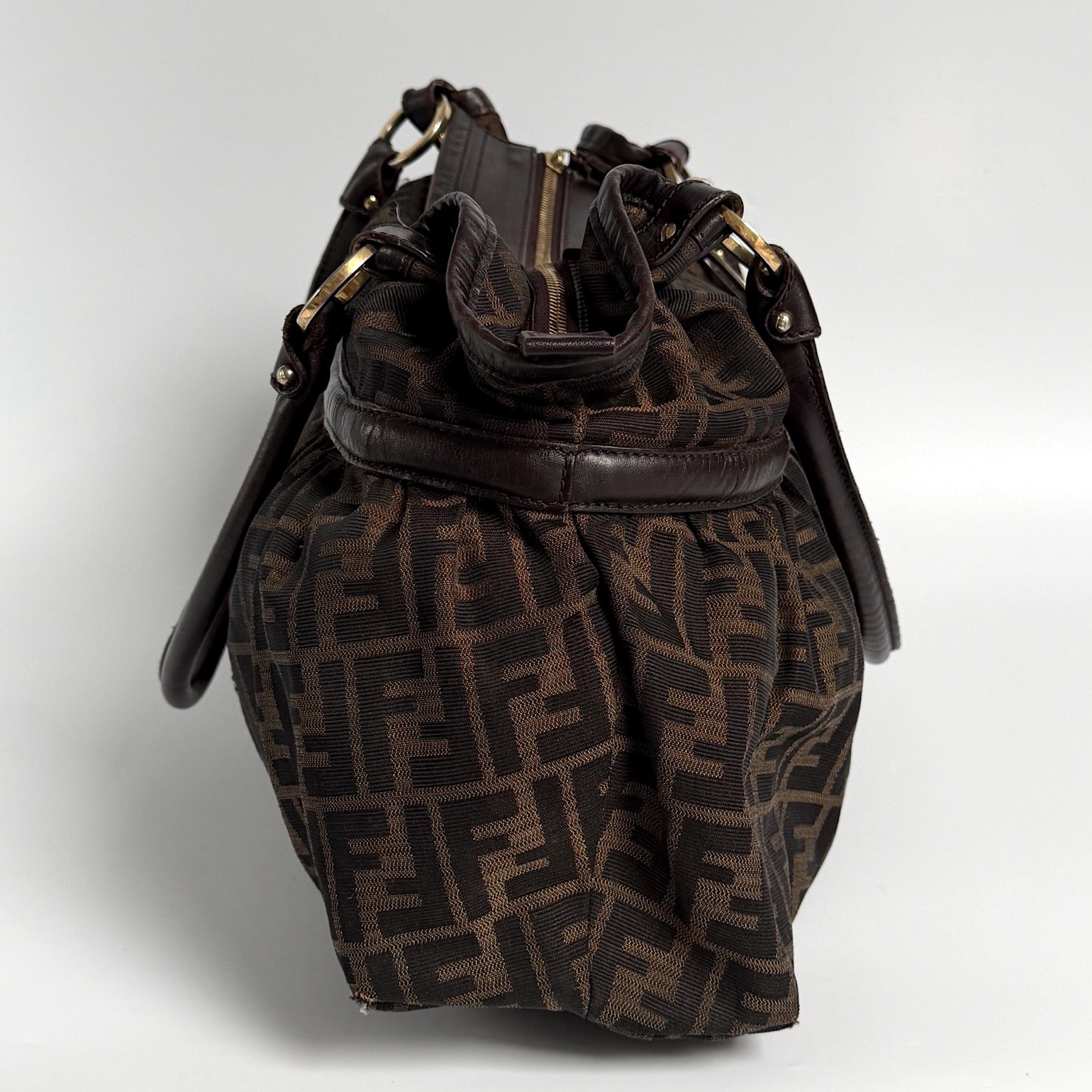 Buy Fendi Zucca Chef Bag Shoulder Logo Monogram Vintage Large 