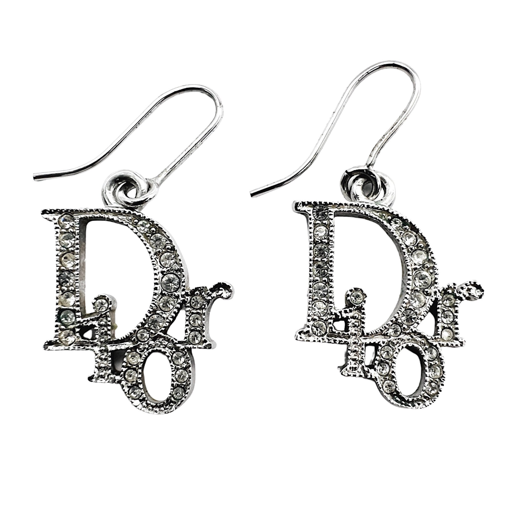 Christian Dior Lock & Key Earrings - Silver-Tone Metal Drop, Earrings -  CHR60047