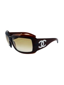 Vintage Chanel shield style sunglasses brown -  Portugal