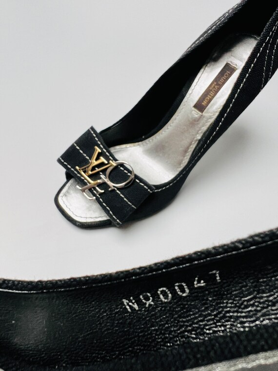 Louis Vuitton Heels LV 36 / 3 Logo Monogram Silve… - image 6