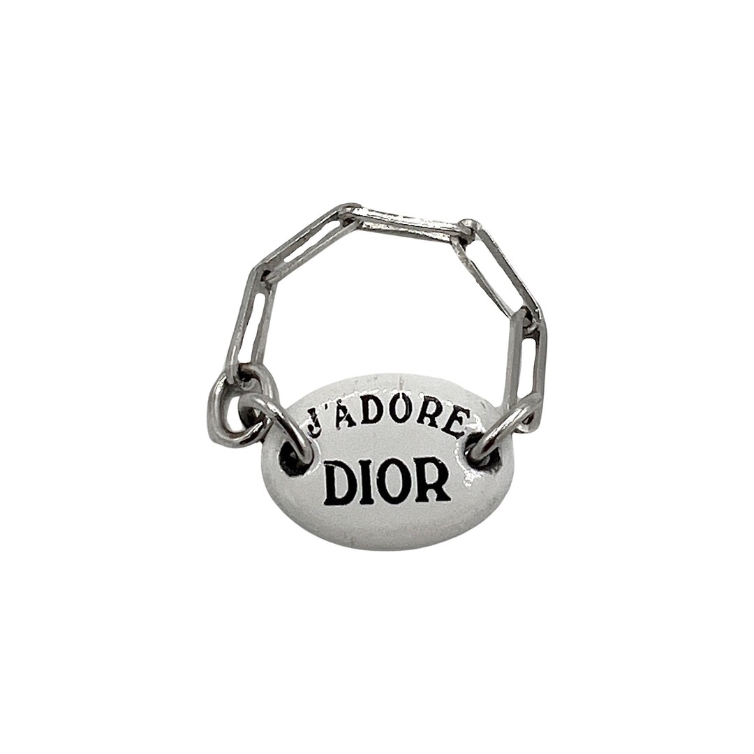 Christian Dior Ring Logo Chain Silver Vintage Jadore Dior Etsy
