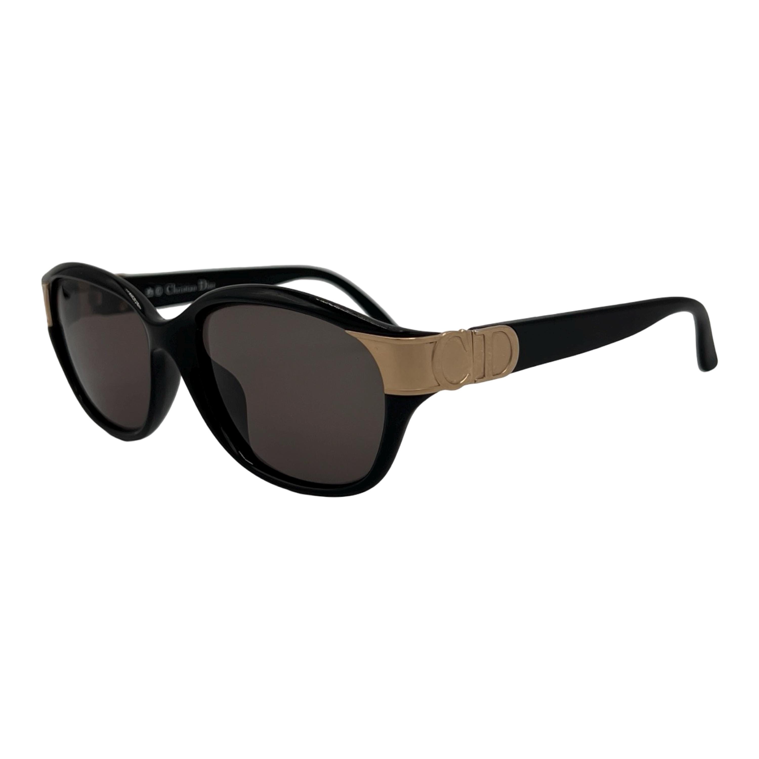 小物 Dior Vintage Oval Sunglasses CD Logo Christian Dior 1990s Black Oval Sunglasses – FRUIT Vintage