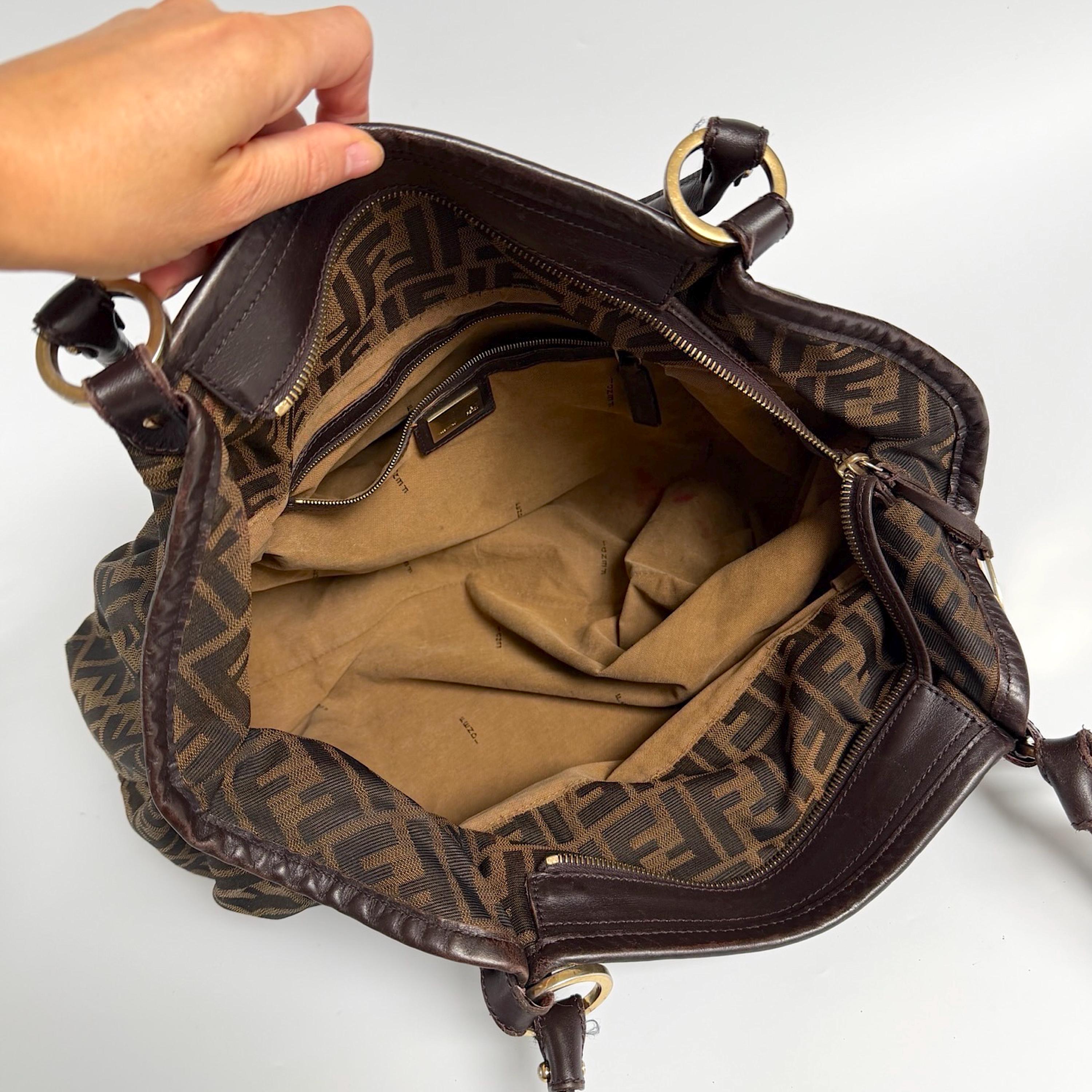 Buy Fendi Zucca Chef Bag Shoulder Logo Monogram Vintage Large 
