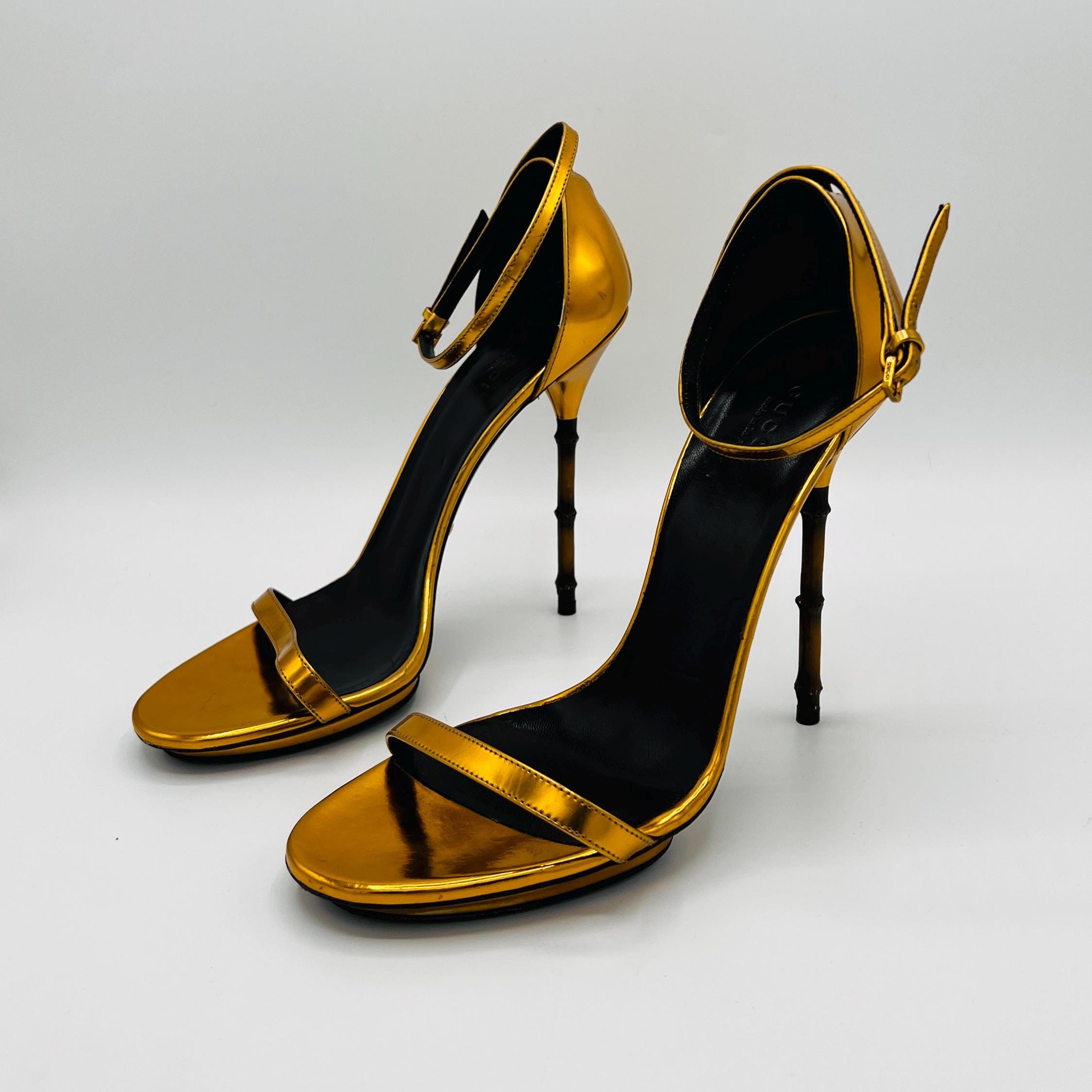 Bamboo gold sandals clearance