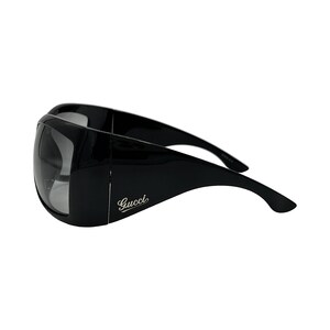 Gucci Oversized Sunglasses Shield Authentic Black Wraparound  display picture 1