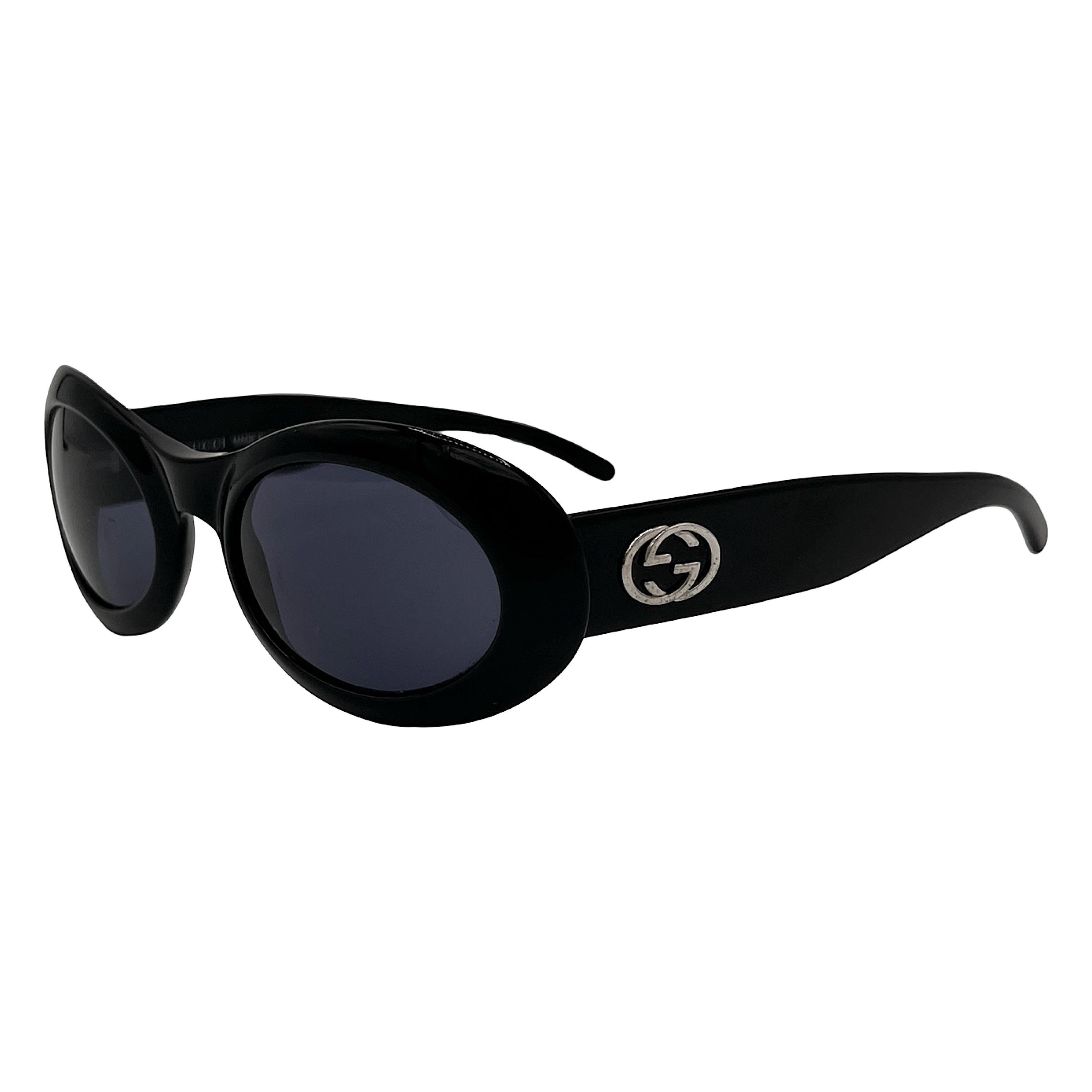 小物 GUCCI sunglasses vintage y2k oval BLK Oval frame sunglasses in black | GUCCI® US