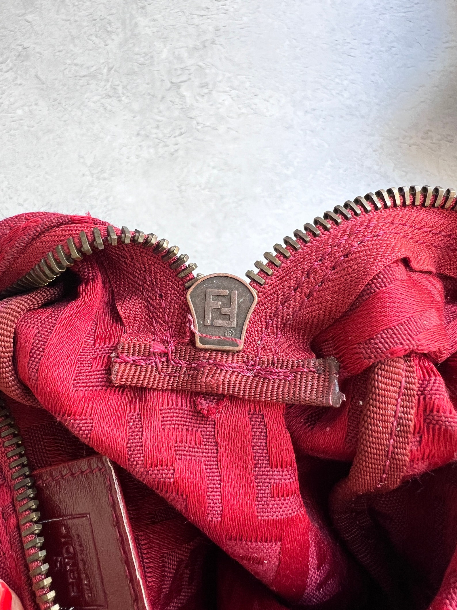 FENDI Zucchino canvas FF Pattern Zucca Logo Shoulder Messenger bag Brown